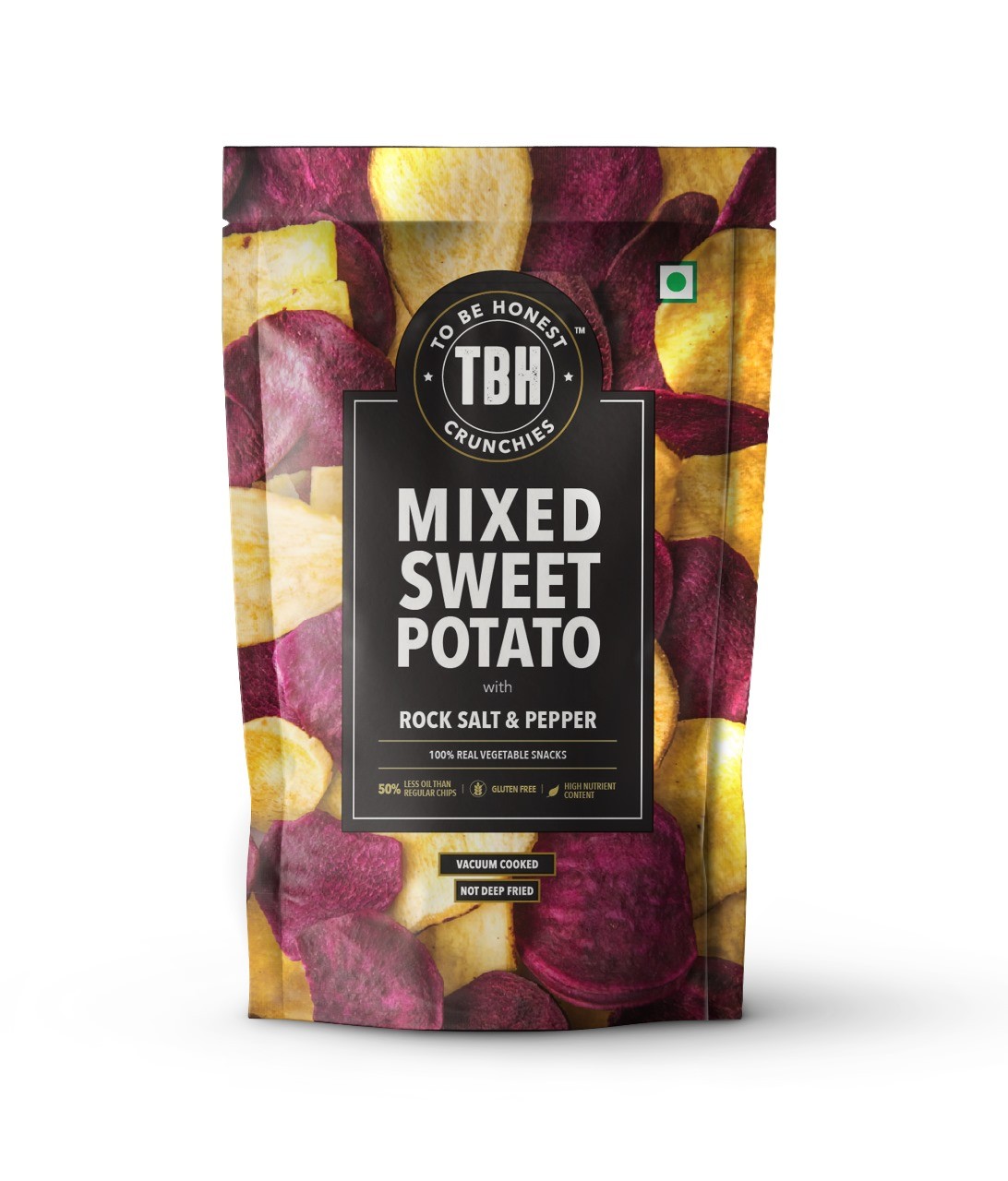 TBH CRUNCHIES - Mixed Sweet Potato with Rock Salt & Pepper - 35 GM